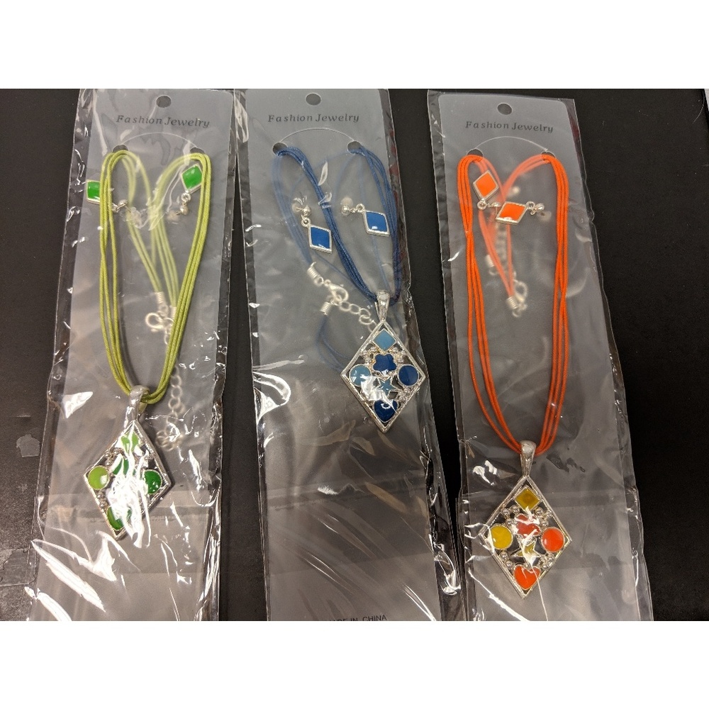 Bundle of 3 trendy necklace/ earring sets